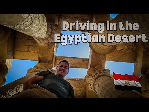 Egypt Drive to Aswan Road Trip Driving thru the Egyptian Desert