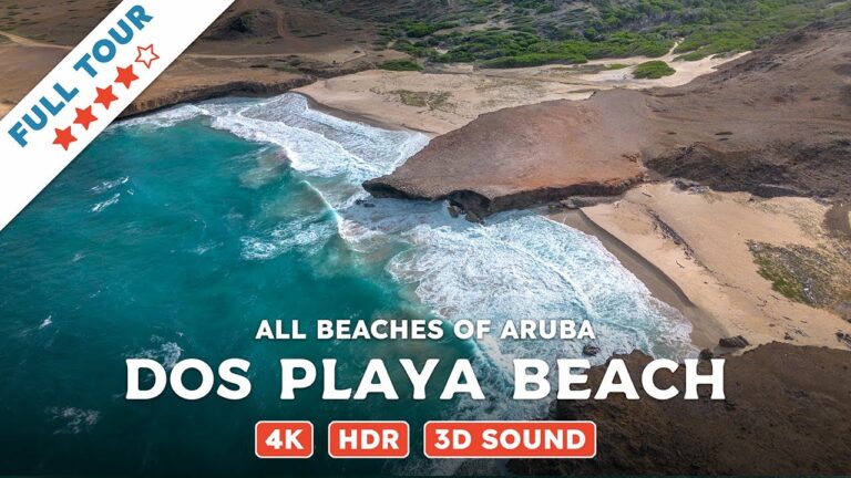 Dos Playa Beach, Aruba — Beach Walking Videos of ALL Beaches of Aruba (4K, HDR, 3D Sound)